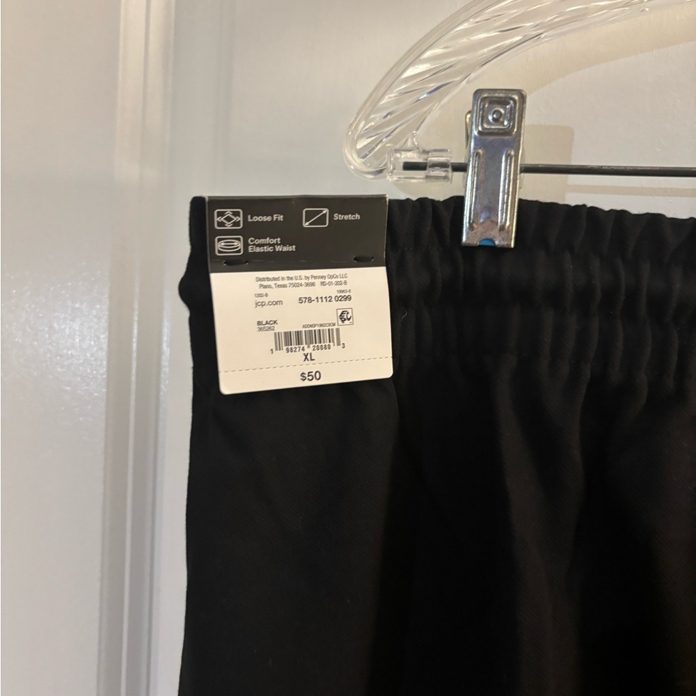 Xersion Relaxed Fit Black Pants with White Piping Sz XL - Picture 4 of 9